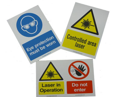 laser safety signs